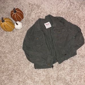 Mossimo Army Green Cropped Jacket